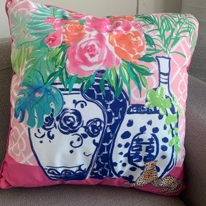 Floral Pagoda Cheetah Throw Pillow